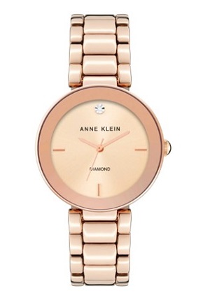 Anne Klein Genuine Diamond Dial Bracelet Analog Quartz Watch